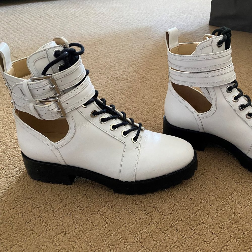 Michael Kors Benson Ankle Boots - White